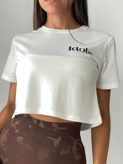 Crop top Hueso 100% Algodón