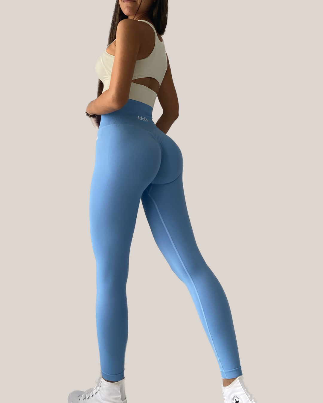 Intense Light Blue Pastel Leggings