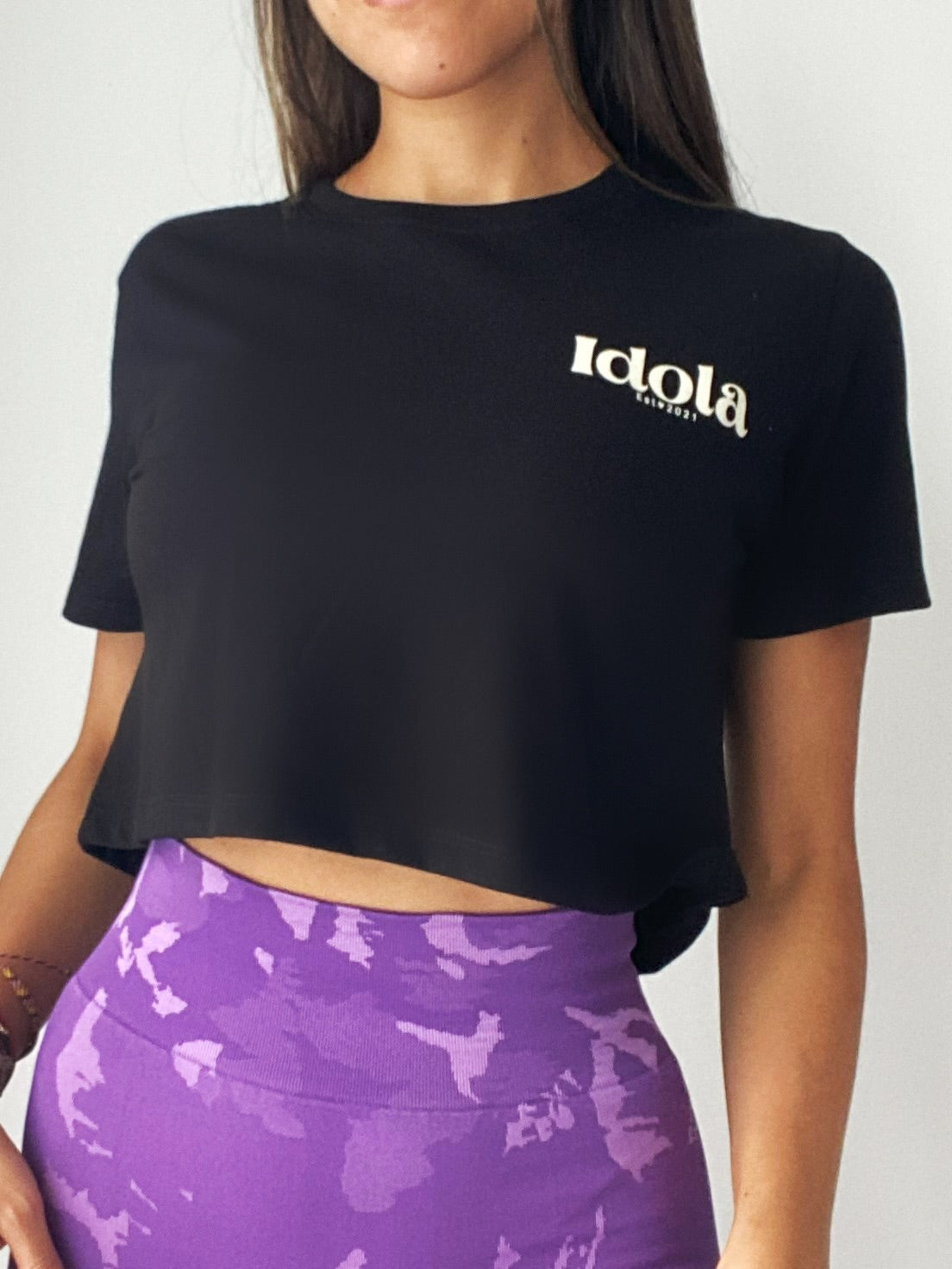 Crop top Negro 100% Algodón