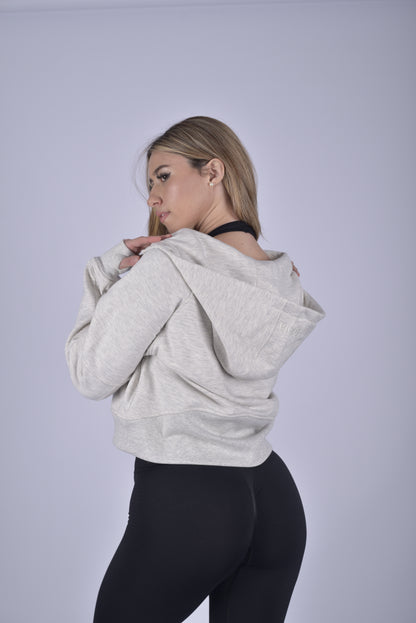 Essential Hoodie Melange Grey